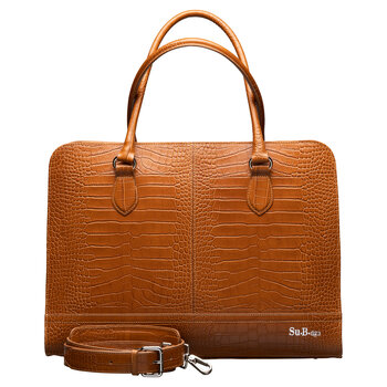 Su.B Amsterdam Travel 15 Kroko Print Bruin