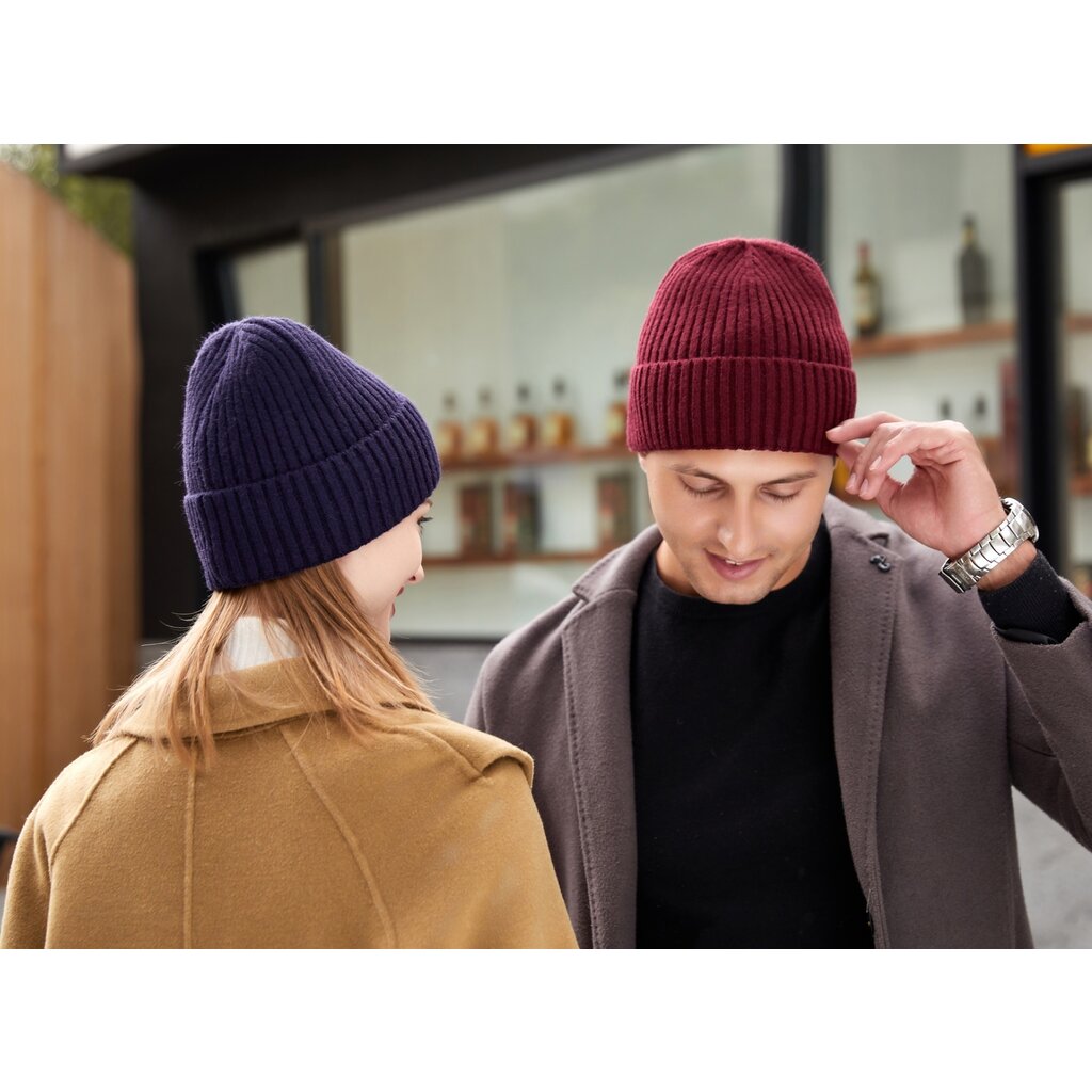 Su.B.dgn Winter-Beanie – Warm, Weich, Dehnbare Beanie in Einheitsgröße für Männer & Frauen - Blau