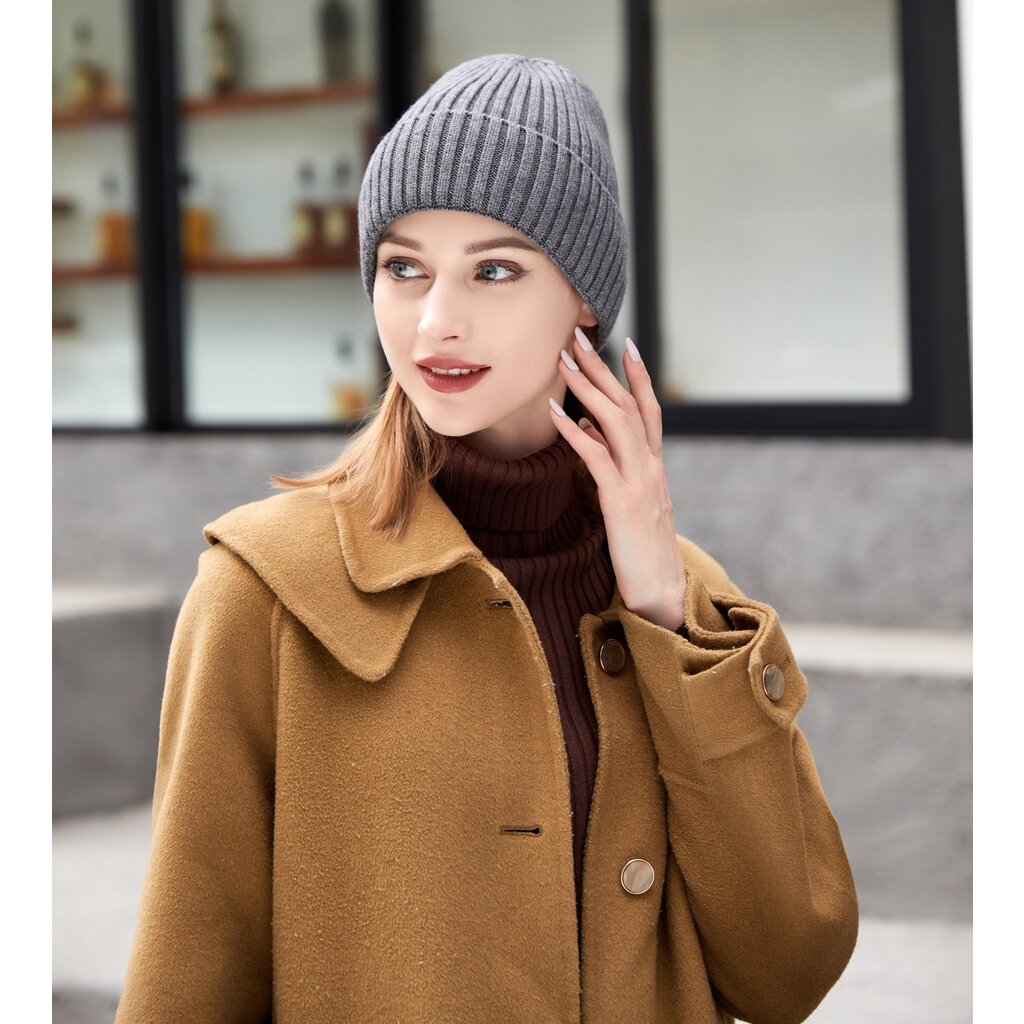 Su.B.dgn Winter Beanie – Warm Hat, Soft, Stretchy Beanie in One Size for Men and Women – Grey