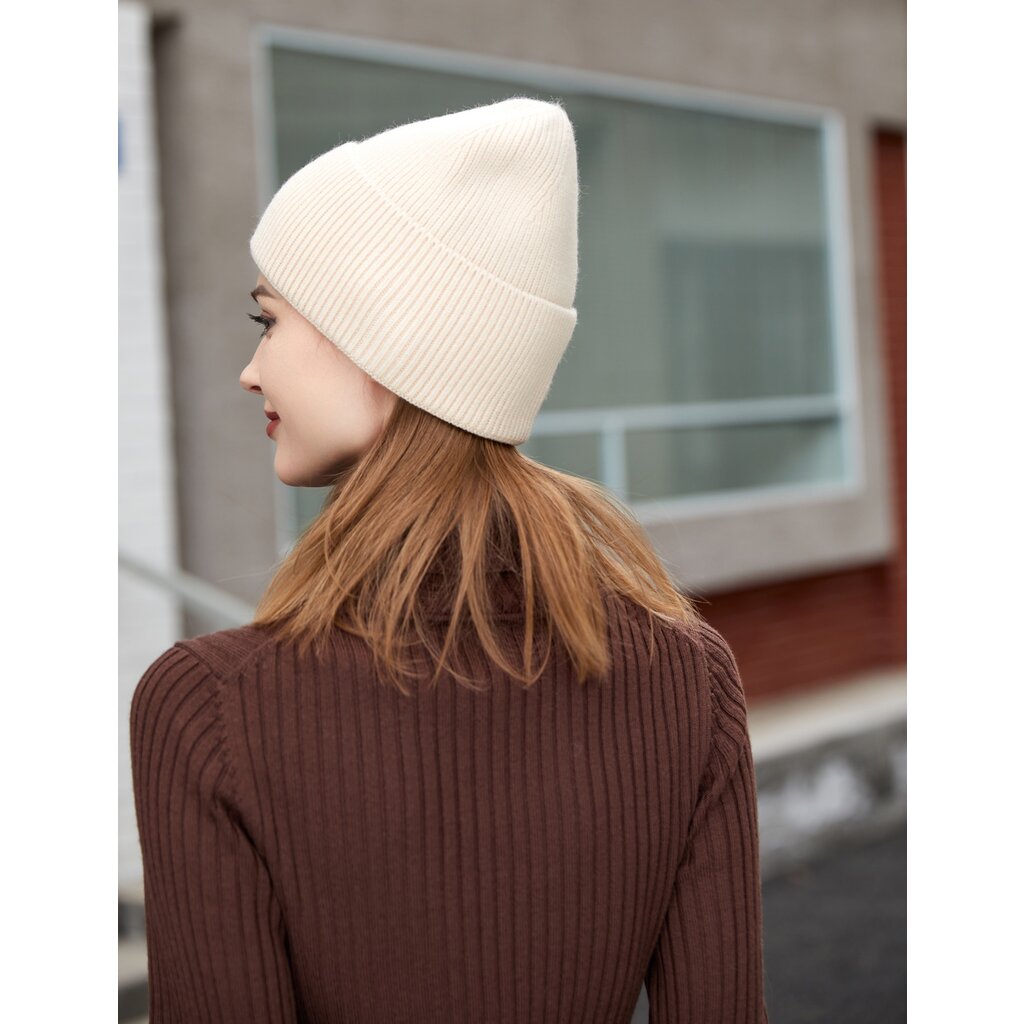 Su.B.dgn Mütze für Damen und Herren, Warme Strickmütze Damen, Beanie für den Winter - Beige