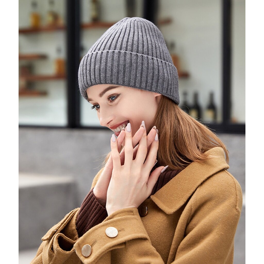 Su.B.dgn Winter-Beanie - Warm Muts - Zacht Rekbare Beanie - Unisex - Muts Dames - Muts Heren – Beige