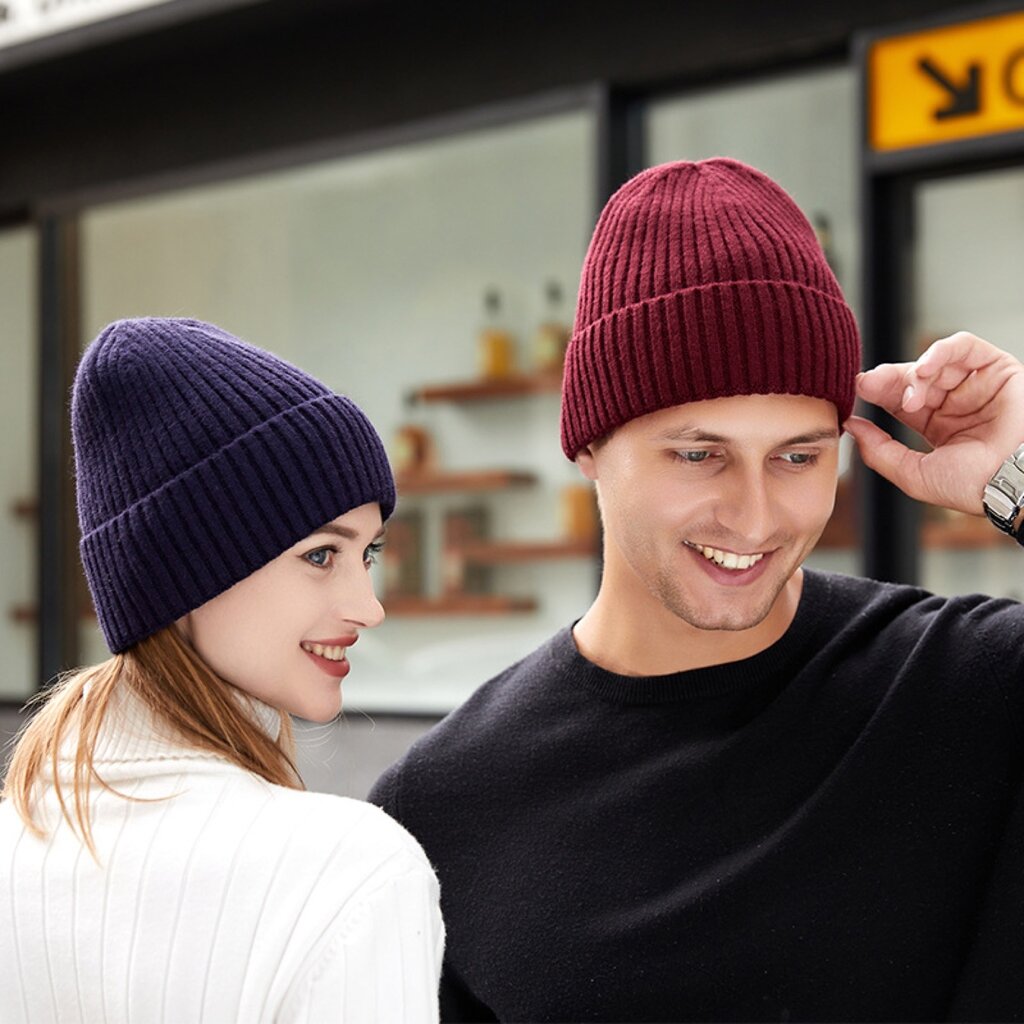 Su.B.dgn Winter-Beanie - Warm Muts - Zacht Rekbare Beanie - Unisex - Muts Dames - Muts Heren  – Rood