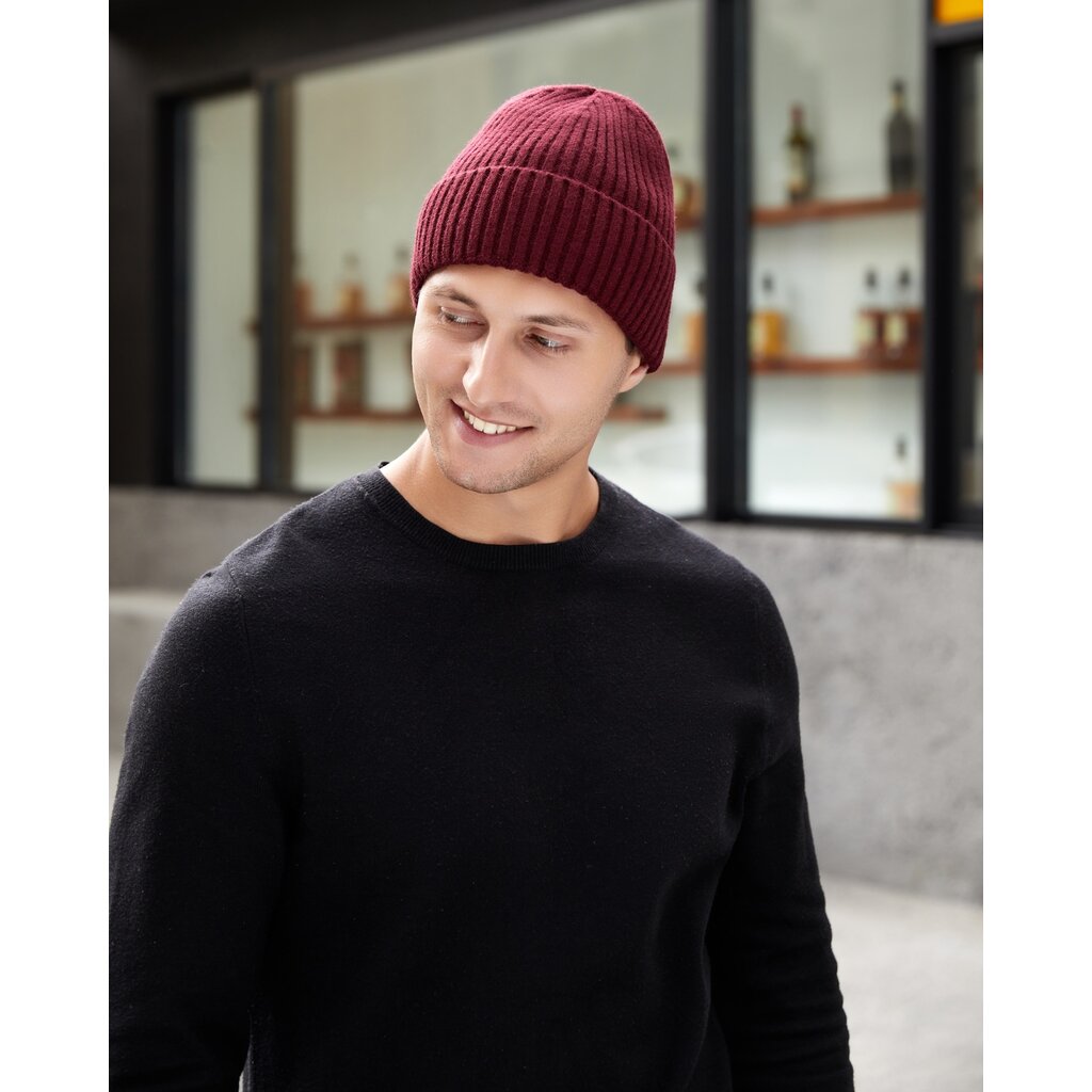 Su.B.dgn Winter-Beanie - Warm Muts - Zacht Rekbare Beanie - Unisex - Muts Dames - Muts Heren  – Rood