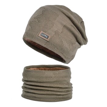 Su.B.dgn Mütze Nackenwärmer Satz M0324-Khaki