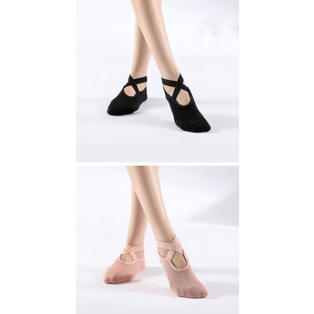 2 Pairs Yoga Sokken M0924 Black Pink