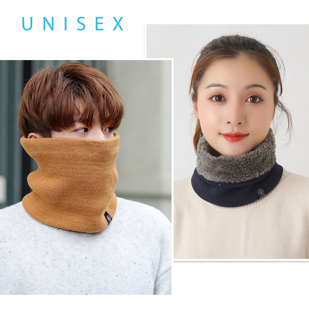 Su.B.dgn Neck Warmer, Men and Women, Sports Neck Gaiter, Skiing Tube Scarf, Double Layer - Brown