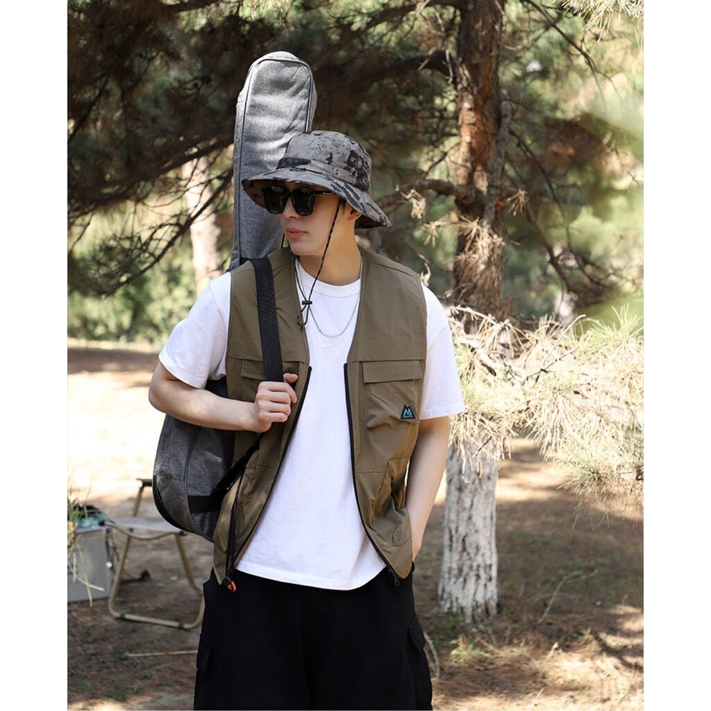 Su.B Sun Hat, Bucket Hat, Foldable, Cowboy Hat Men, Size 22”-25” (55 -63 cm) - Gray