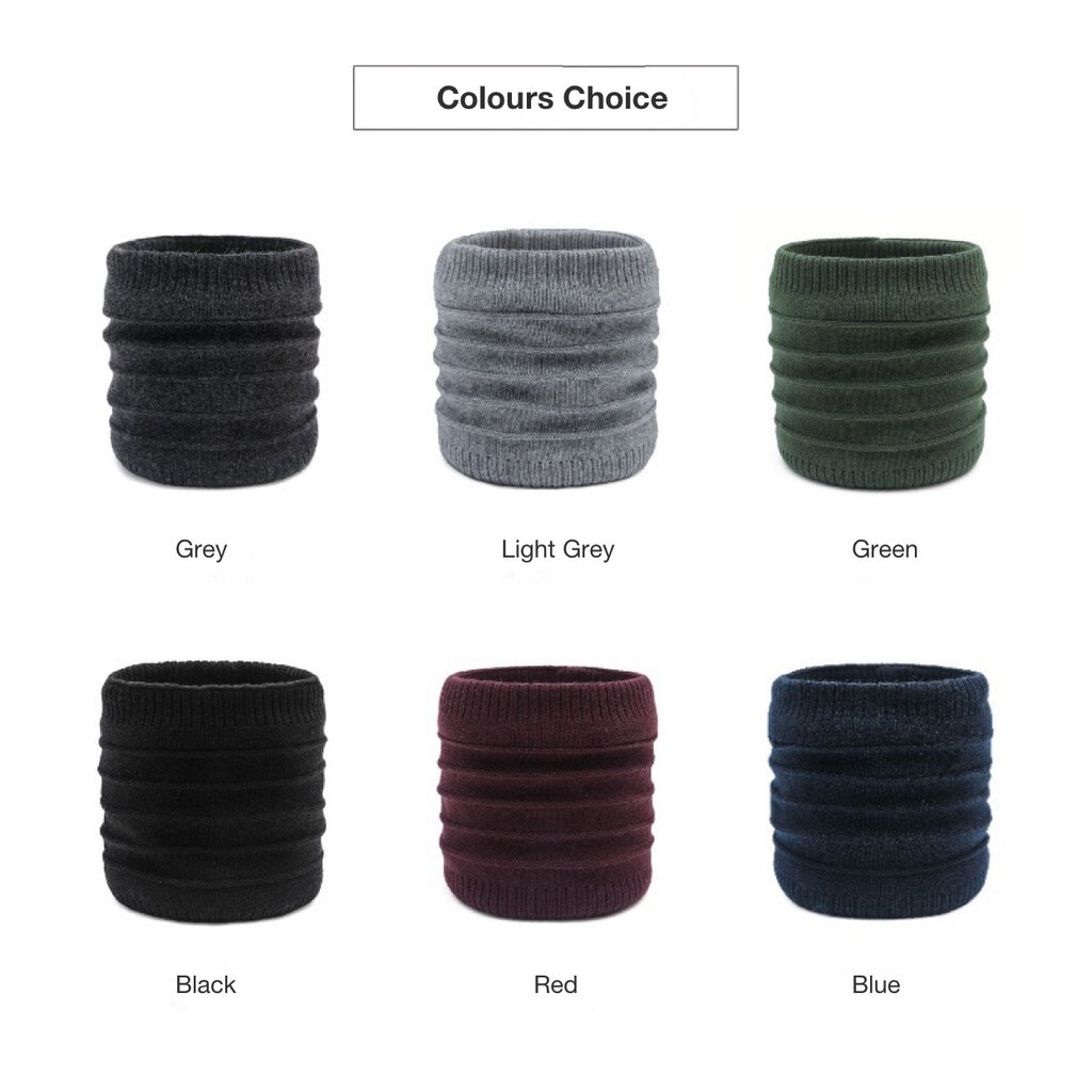 Su.B.dgn Double-Layer Neck Warmer - Soft, Breathable Gaiter for Winter Sports, Cycling, Hiking, Unisex  -Grey