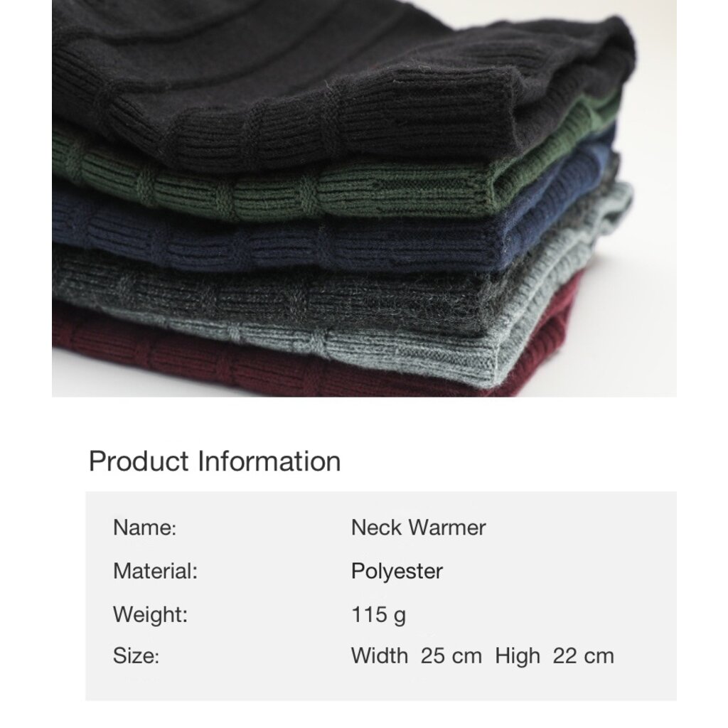 Su.B.dgn Doppel-Lagiger Halswärmer - Weicher, Atmungsaktiver Gaiter für Wintersport, Radfahren, Unisex - Grau