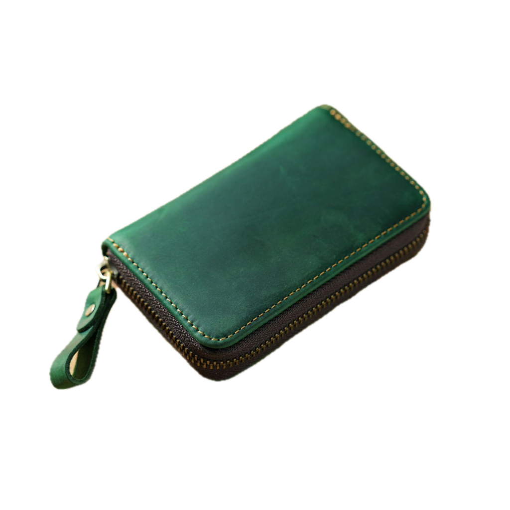 Su.B.dgn Premium Sleuteletui van Leer – Echt Runderleer met Kaartvak - Geschikt voor Autosleutel– Groen