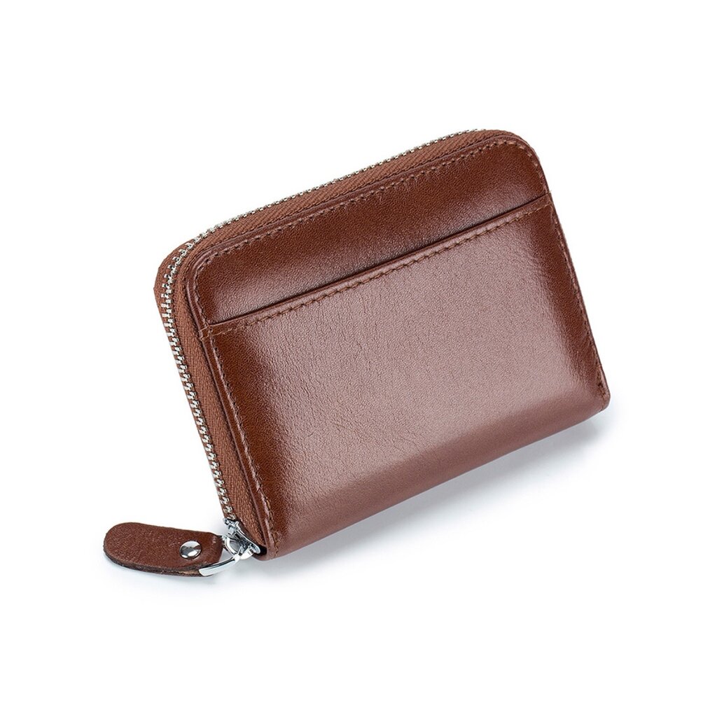 Su.B Cards Holder for Men, Wallet fits 12 Card Slots, RFID, Coin Pocket - Cognac