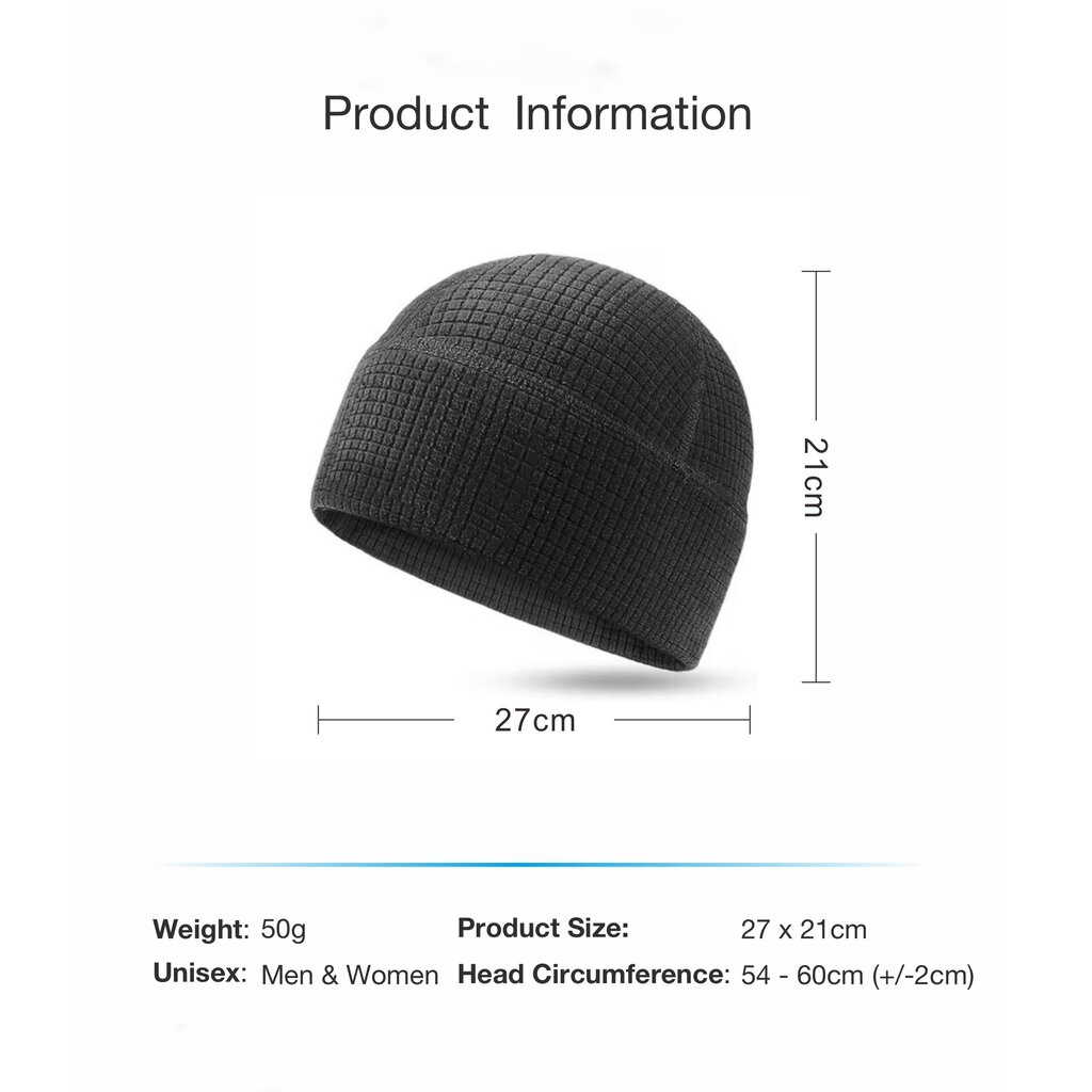 Su.B.dgn Helmmuts Beanie – Rekbare, Ademende Fietsmuts voor Heren & Dames – Grijs