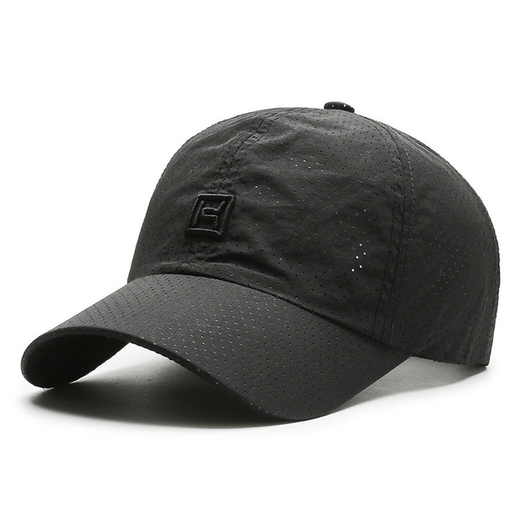 Su.B.dgn Perforated Baseball Cap – Breathable, Quick-Dry Sports Hat with Adjustable Fit and Sun Protection for Men and Women - Black