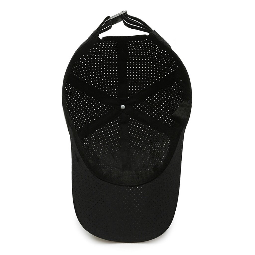 Su.B.dgn Perforated Baseball Cap – Breathable, Quick-Dry Sports Hat with Adjustable Fit and Sun Protection for Men and Women - Black