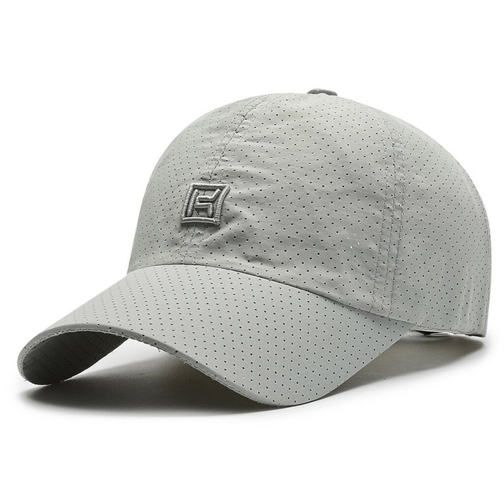 Su.B.dgn Perforated Baseball Cap – Breathable, Quick-Dry Sports Hat with Adjustable Fit and Sun Protection for Men and Women - Grey