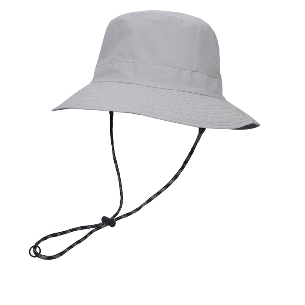 Su.B Sonnenhut Damen, Faltbar, Fischerhut, Schnelltrocknend, Leicht, Verstellbare Größe, Boonie-Hut 53–59 cm – Hellgrau
