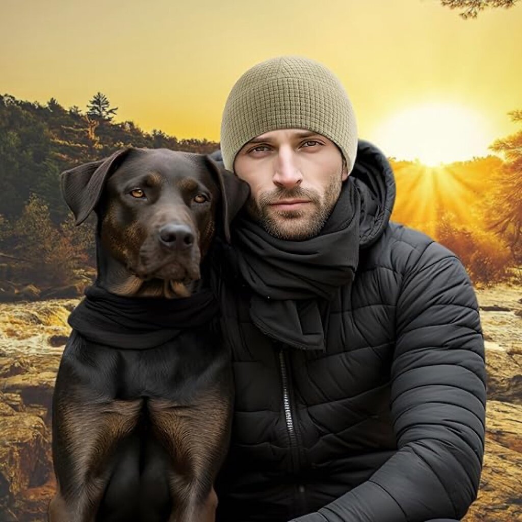 Su.B.dgn 2 Helmmütze Beanie – Dehnbare, Atmungsaktive Fahrradmütze für Herren & Damen - Schwarz - Beige