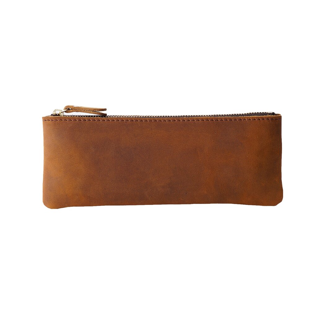 Su.B.dgn Leren Pennenzak – Ritssluiting Etui voor 10-15 Pennen, Compact & Lichtgewicht, Klassiek Design, Premium Kwaliteit  - Blauw