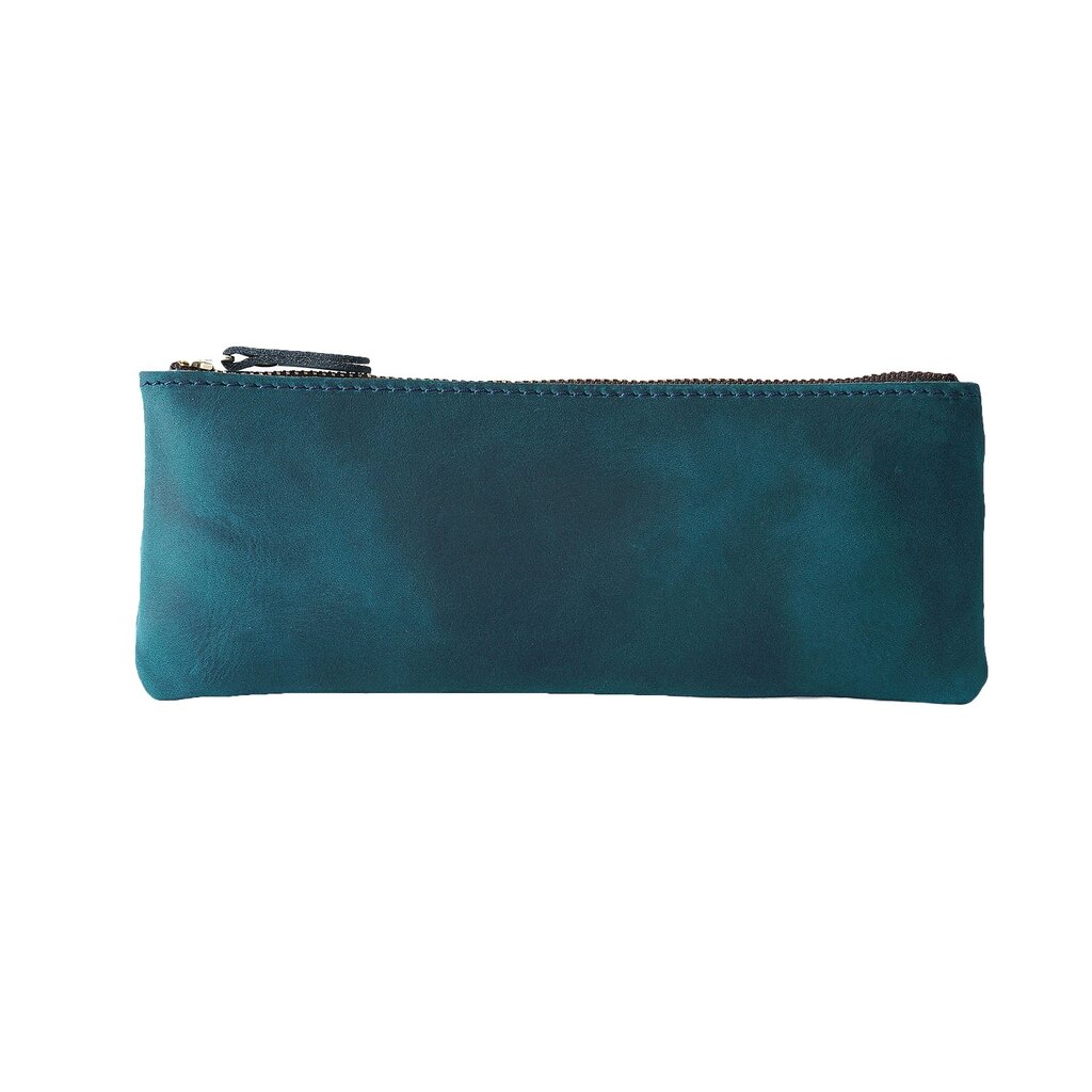 Su.B.dgn Leren Pennenzak – Ritssluiting Etui voor 10 - 15 Pennen, Compact & Lichtgewicht, Klassiek Design, Premium Kwaliteit  - Bruin