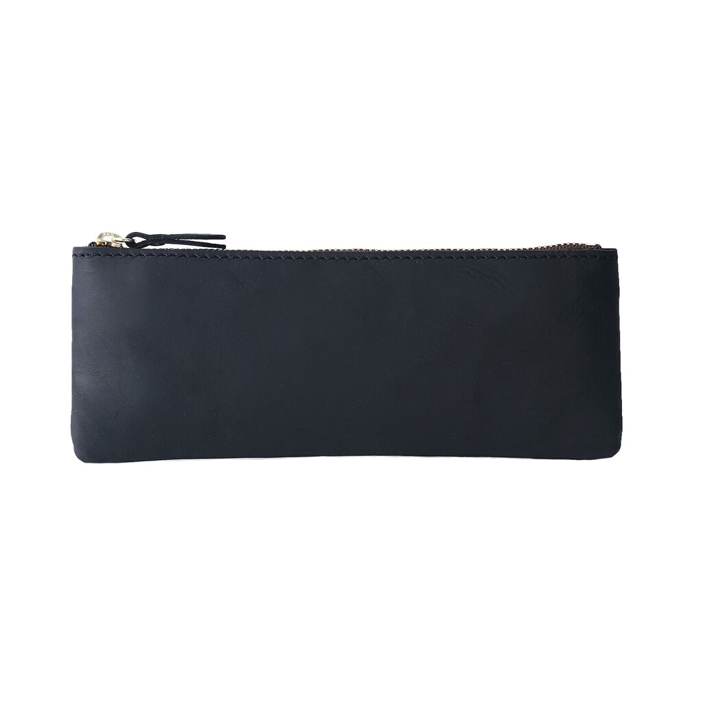 Su.B.dgn Leder Federmäppchen – Reißverschluss-Etui für 10 - 15 Stifte, Kompakt & Leicht, Klassisches Design, Hochwertige Qualität - Braun