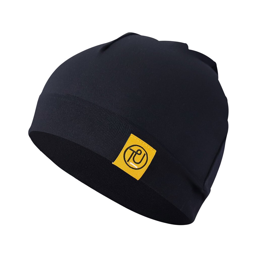 Su.B.dgn 2 Stücke Helm-Mütze, Dehnbar, Fahrradmütze, Atmungsaktives Material, Beanie, für Herren und Damen - Schwarz - Grau