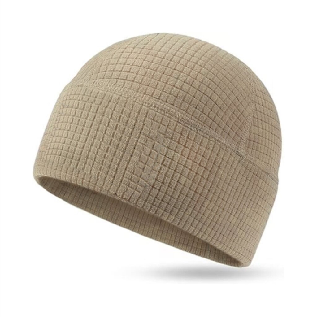 Su.B.dgn 2 Helmmütze Beanie – Dehnbare, Atmungsaktive Fahrradmütze für Herren & Damen - Schwarz - Beige