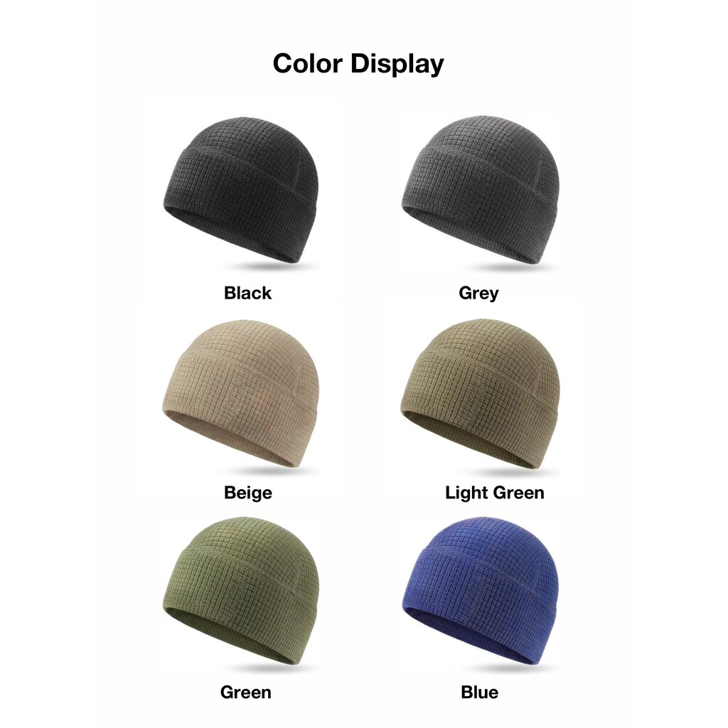 Su.B.dgn 2 Helmmütze Beanie – Dehnbare, Atmungsaktive Fahrradmütze für Herren & Damen - Schwarz - Beige