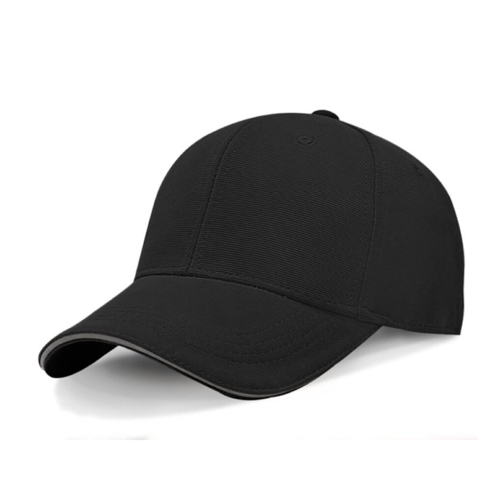 Su.B.dgn Baseball Cap Heren, Met Reflecterende Rand, Pet Dames, One Size, 55-60 CM - Zwart