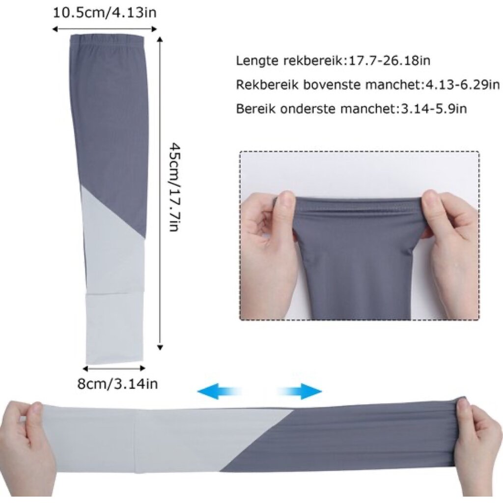 Su.B.dgn 2 Paar Compressie Arm Sleeves - Armstukken Wielrenen – Hardlopen Armwarmers – UV Bescherming – One Size