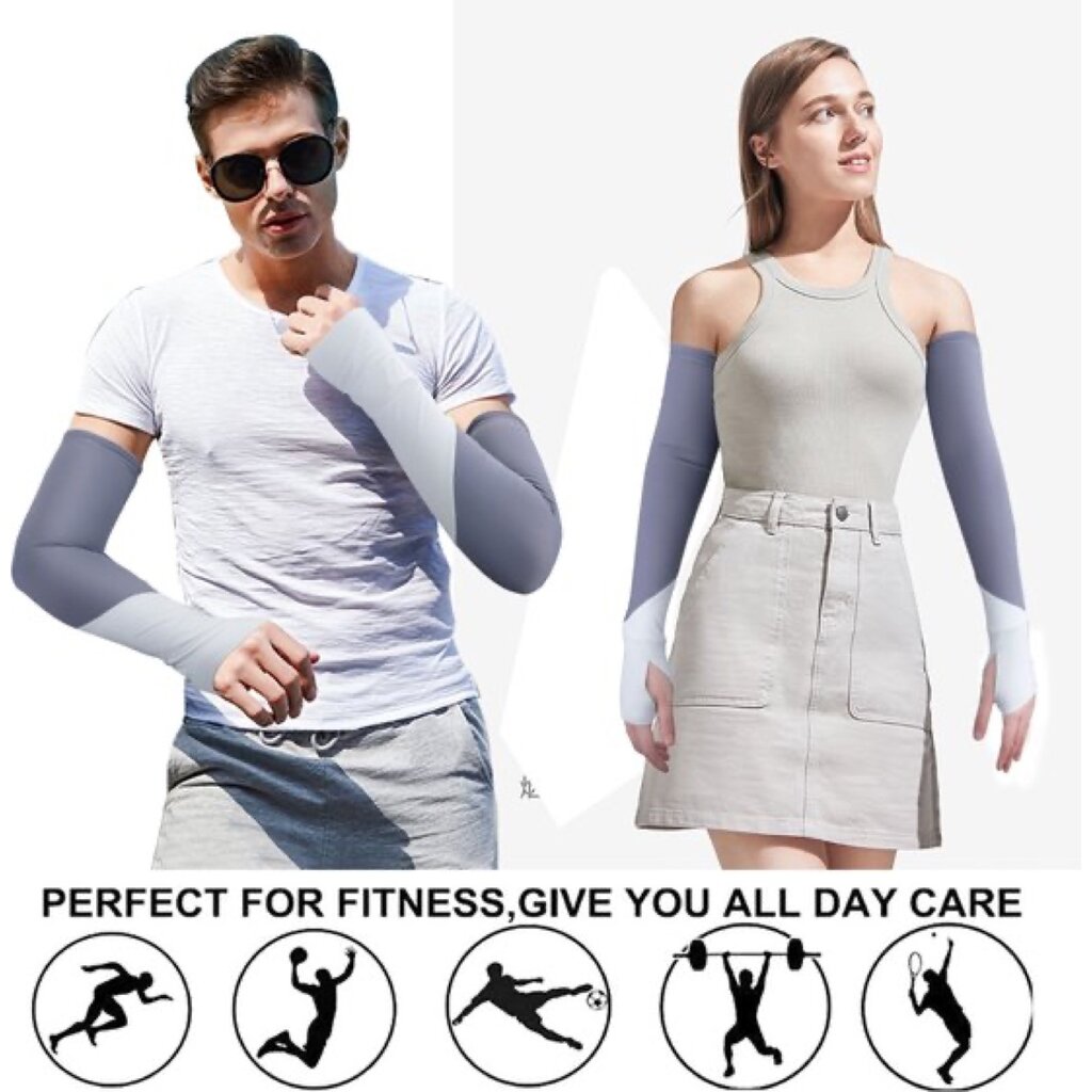 Su.B.dgn 2 Paar Radsport-Armlinge – Fahrrad-Armlinge – Unisex – UV-geschützte Sport-Ärmel – Einheitsgröße