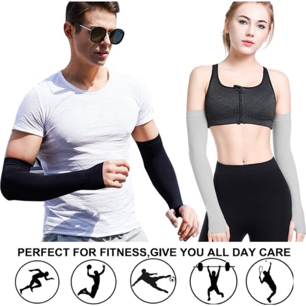 Su.B.dgn 3 Pairs of Cycling Arm Warmers – Running Arm Sleeves - Men – UV Protect Sport Sleeves – One Size