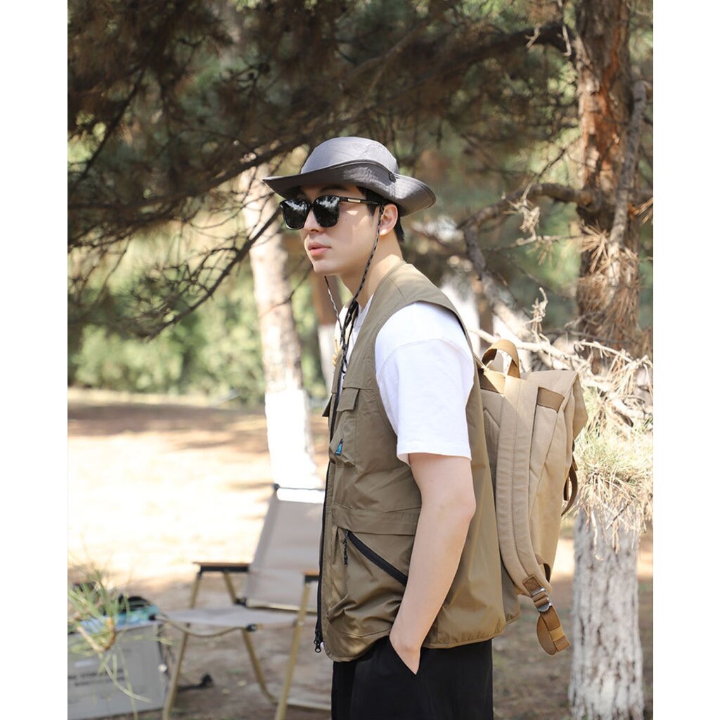 Su.B.dgn Zonnehoed, Bucket Hat, Cowboy Hoed voor Dames und Heren, Verstelbare Maat 55 - 62  cm, UV-bescherming, Snel Droog, One Size – Blauw