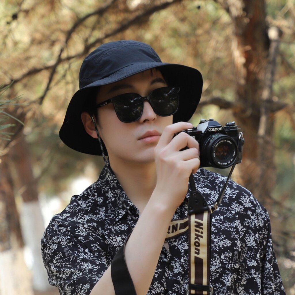 Su.B.dgn Sun Hat for Men Women, Bucket Hat, Cowboy Hat, Adjustable Size 21”-24” (55 - 62 cm) – Blue