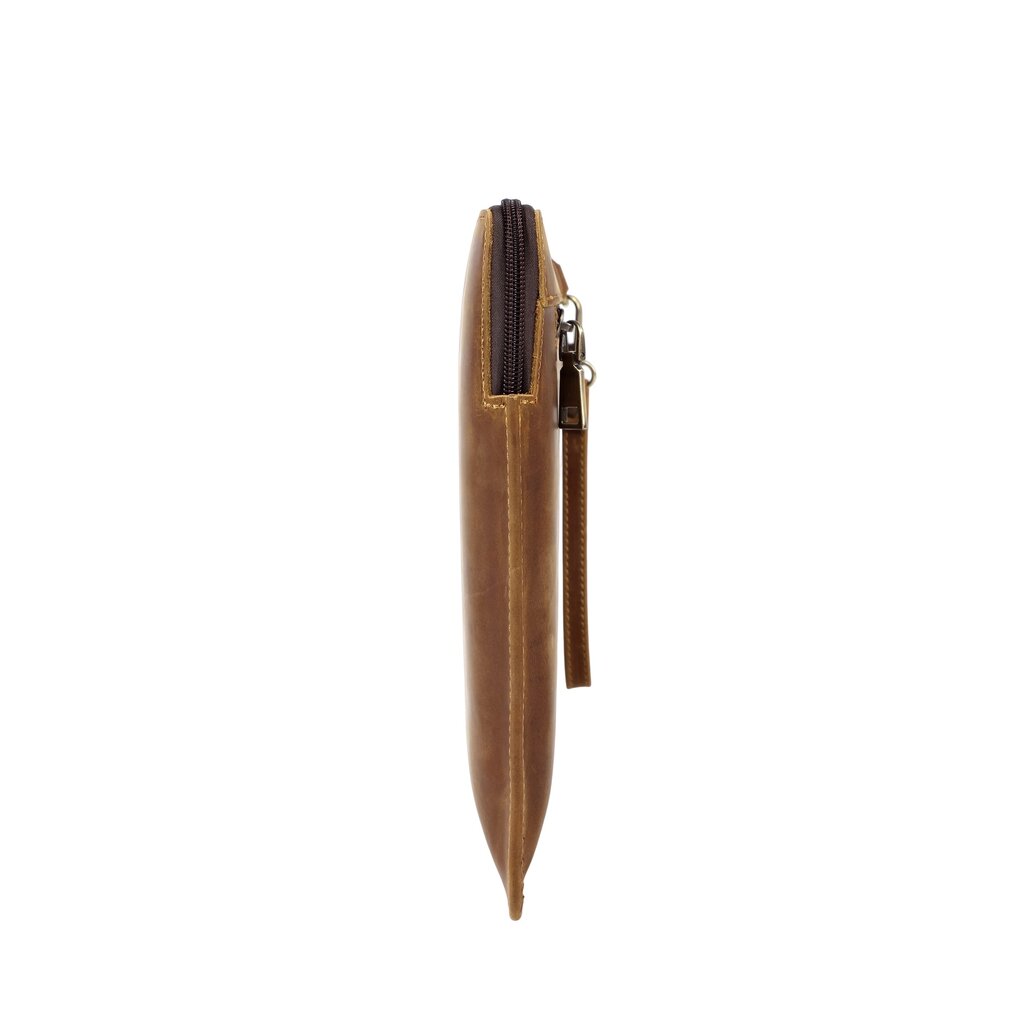 Su.B.dgn Leren Laptophoes 14.2 Inch –Hoogwaardig Volnerfleer – Slanke Sleeve met Gevoerd Vak & Grote Ritsvak– Bruin