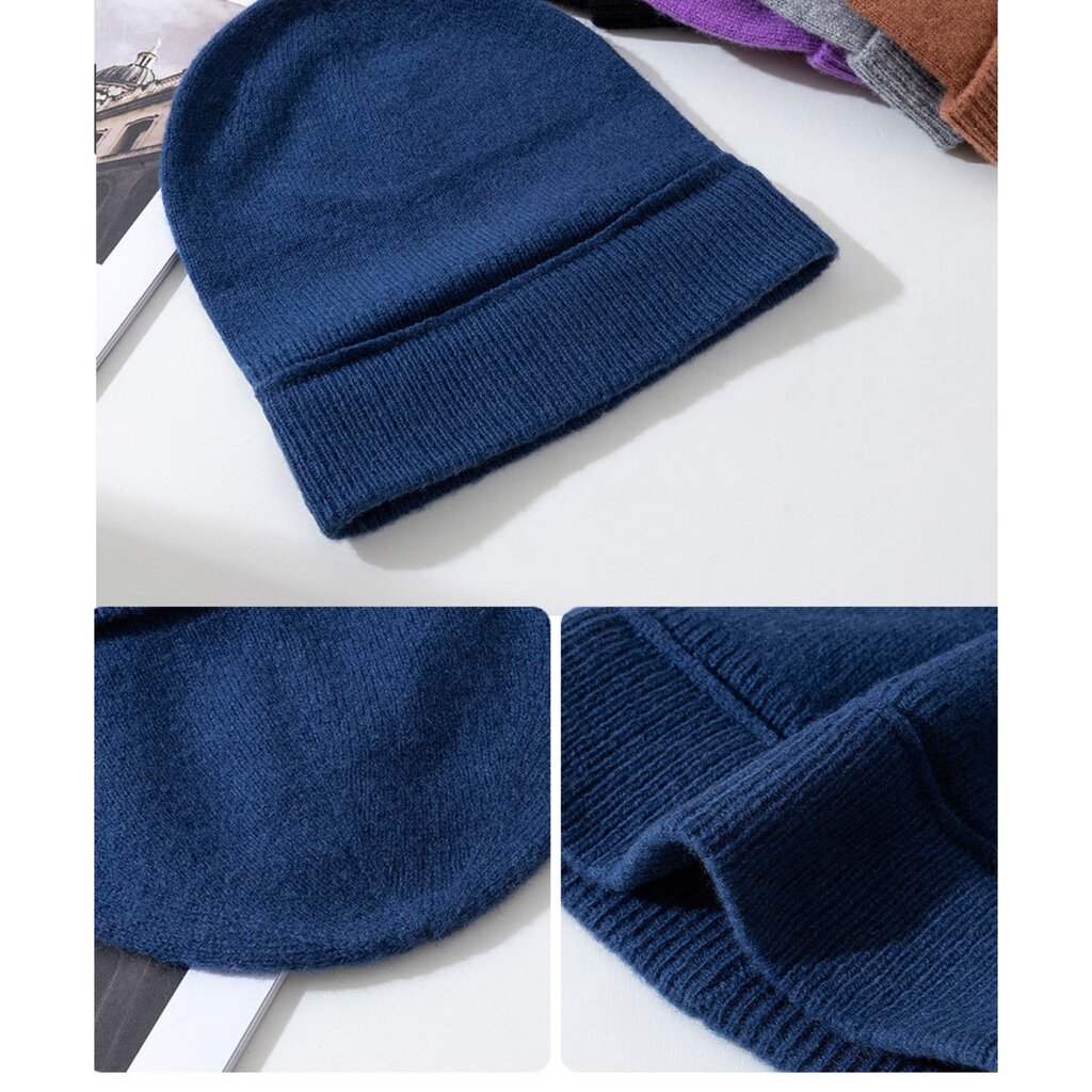 Su.B.dgn Wollen Beanie Muts – Wintermuts – Beanie Heren – Beanie Dames – Zachte Gebreide Muts – Warme Unisex Muts – One Size  – Bruin