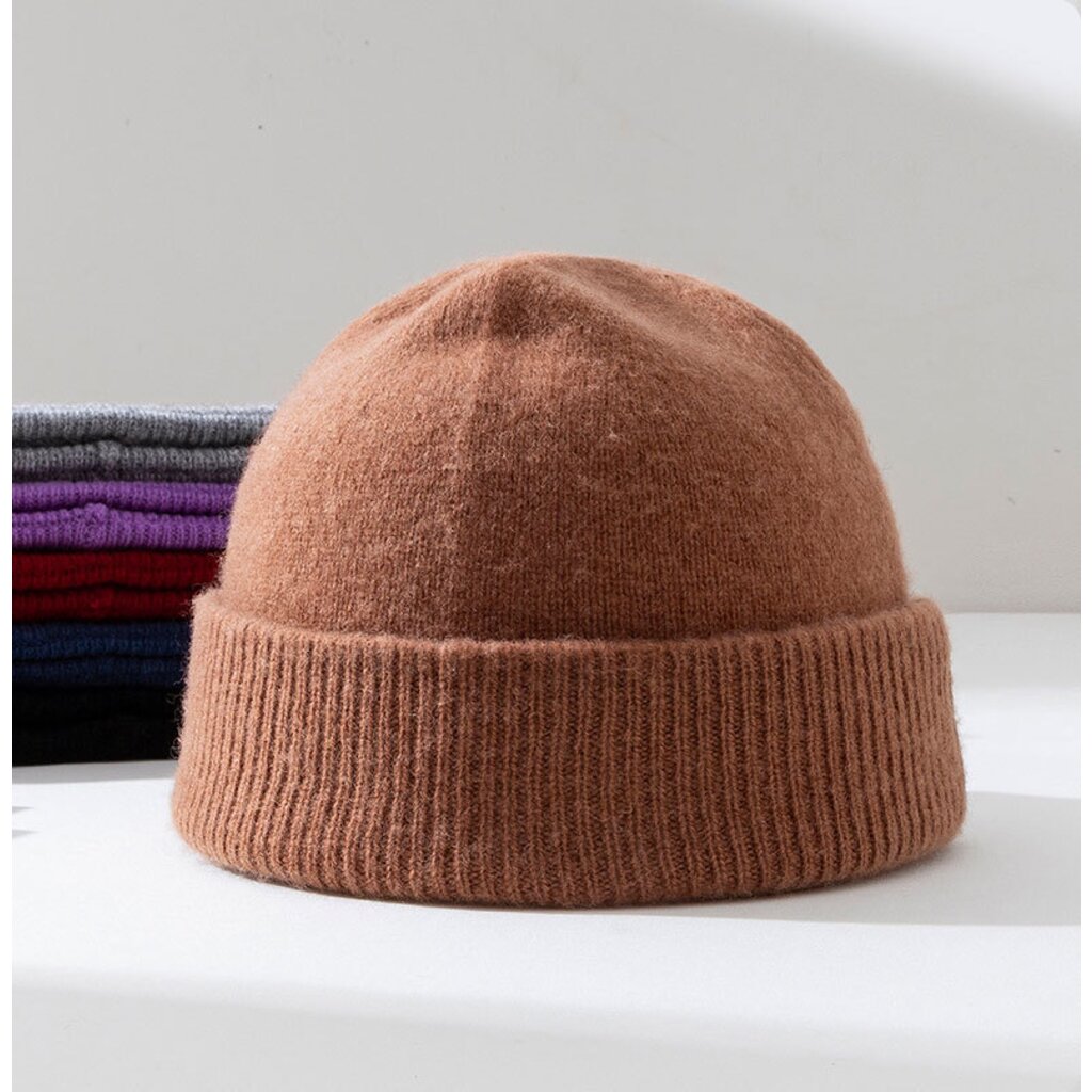 Su.B.dgn Wool Beanie Hat – Winter Hat – Men’s Beanie – Women’s Beanie – Warm Soft Knit Cap – Lightweight Wool Beanie – One Size –Brown
