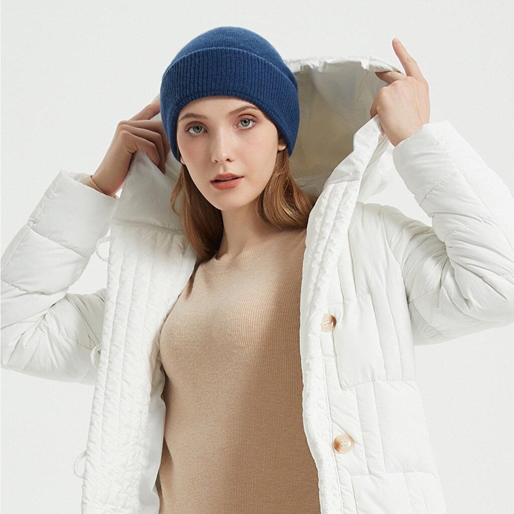 Su.B.dgn Wollen Beanie Muts – Wintermuts – Beanie Heren – Beanie Dames – Zachte Gebreide Muts – Warme Unisex Muts – One Size  – Grijs