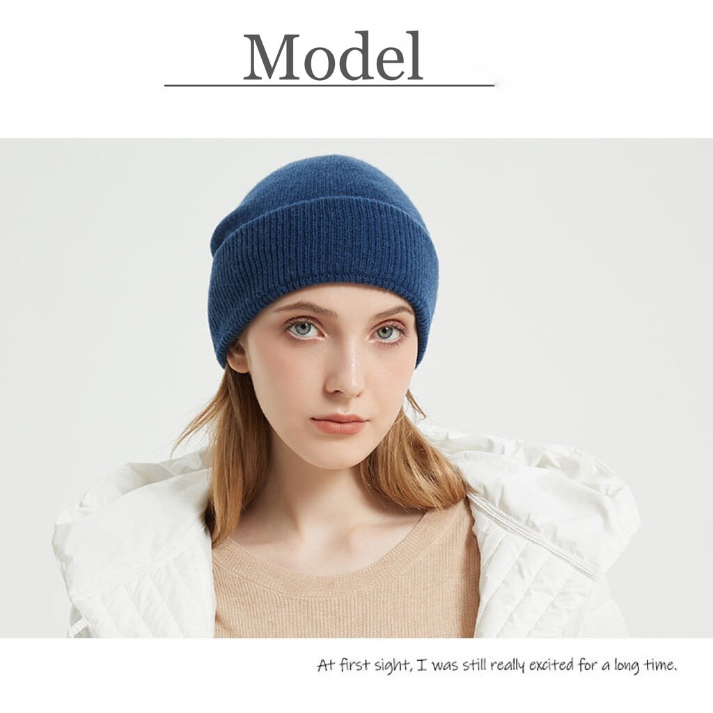 Su.B.dgn Wollen Beanie Muts – Wintermuts – Beanie Heren – Beanie Dames – Zachte Gebreide Muts – Warme Unisex Muts – One Size  – Grijs