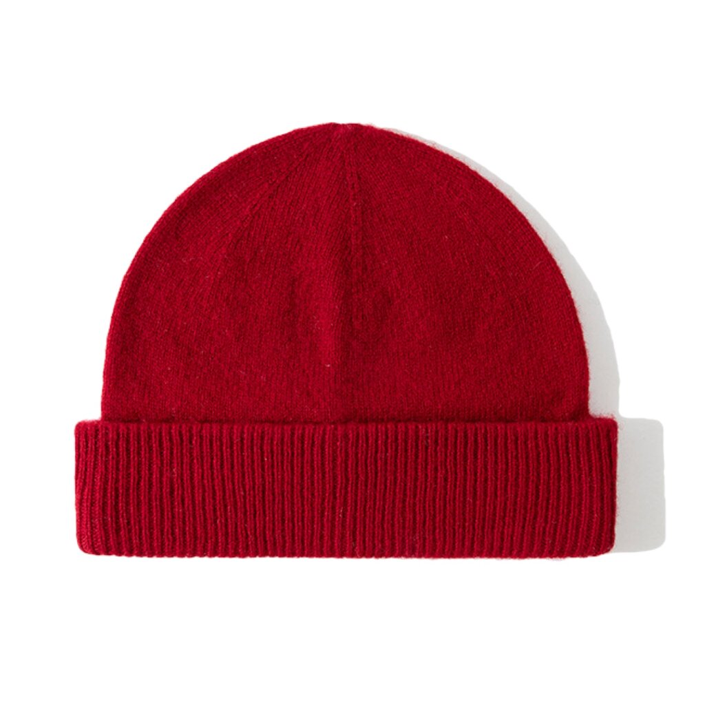 Su.B.dgn Wool Beanie Hat – Winter Hat – Men’s Beanie – Women’s Beanie – Warm Soft Knit Cap – Lightweight Wool Beanie – One Size –Red