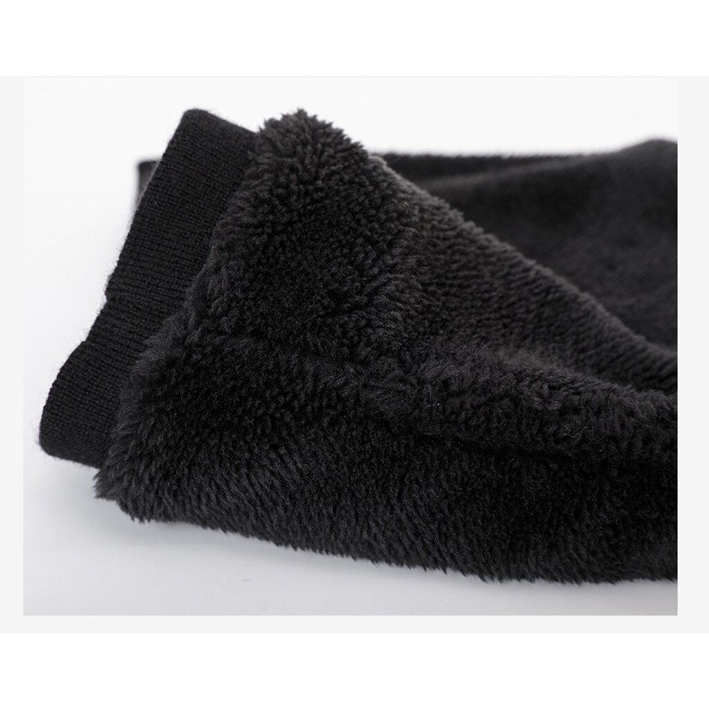 Su.B.dgn Neck Warmer – Winter Gaiter – Warm Double-Layer Knit Tube Scarf for Men & Women – One Size – Black Grey Patten 05