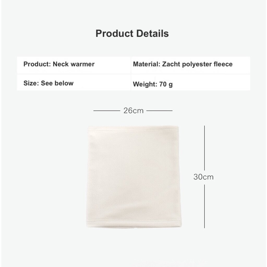 Su.B.dgn Verstellbarer Fleece Nackenwärmer – Winter Schlauchschal mit Knopfverschluss, Weicher Thermo Buff für Damen & Herren - Schwarz