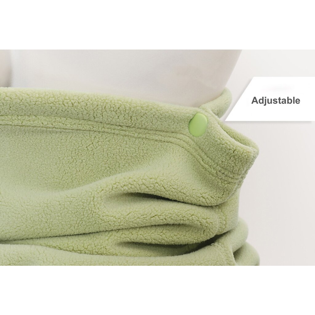 Su.B.dgn Verstelbare Fleece Nekwarmer – Winter Buff Sjaal met Drukknopen, Warme Nekmuts voor Heren & Dames - Wit