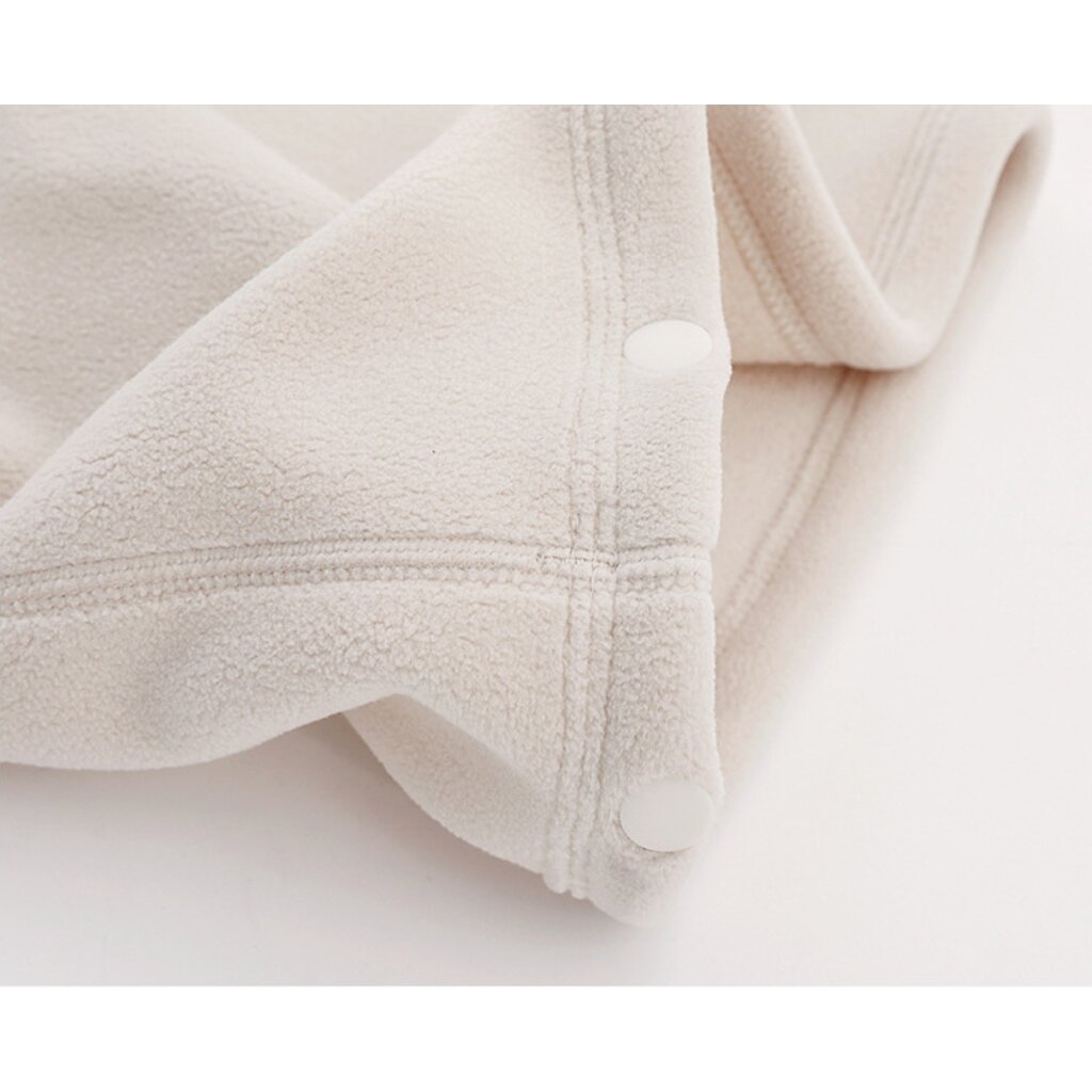 Su.B.dgn Verstelbare Fleece Nekwarmer – Winter Buff Sjaal met Drukknopen, Warme Nekmuts voor Heren & Dames - Wit