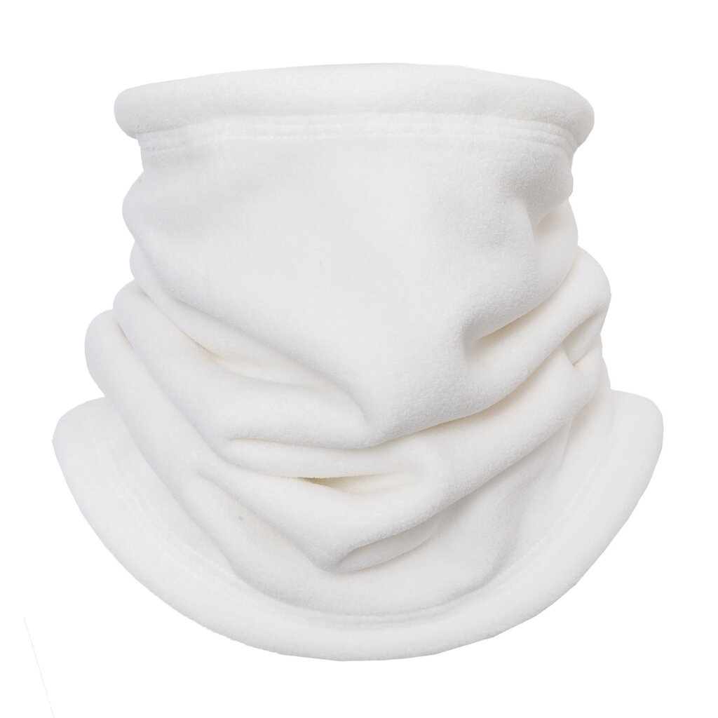 Su.B.dgn Verstellbarer Fleece Nackenwärmer – Winter Schlauchschal mit Knopfverschluss, Weicher Thermo Buff für Damen & Herren - Weiß