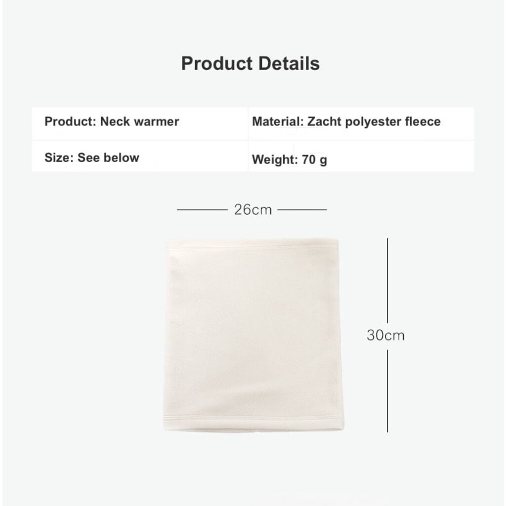 Su.B.dgn Verstellbarer Fleece Nackenwärmer – Winter Schlauchschal mit Knopfverschluss, Weicher Thermo Buff für Damen & Herren - Grau