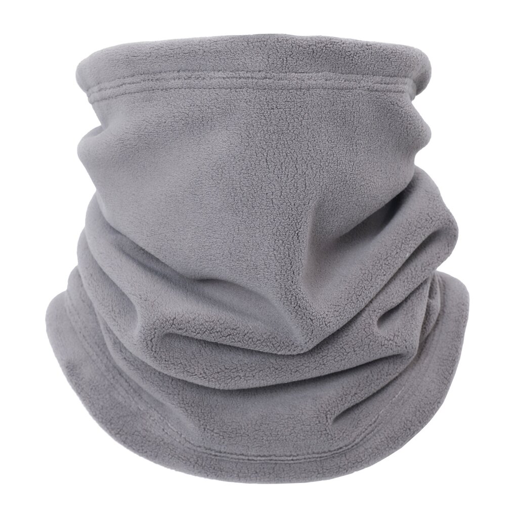 Su.B.dgn Adjustable Fleece Neck Warmer – Winter Buff Scarf with Button Closure, Soft Thermal Neck Gaiter for Men & Women - Grey