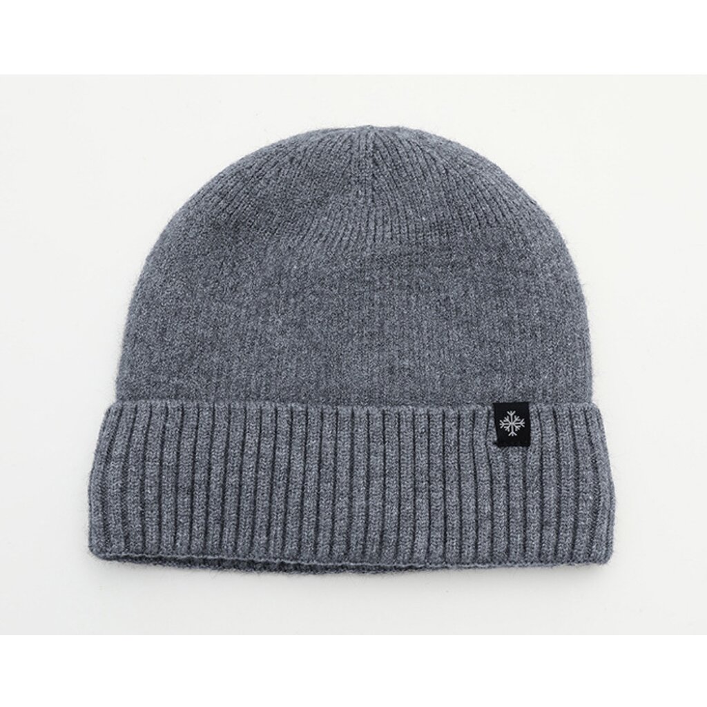 Su.B.dgn 2 Pieces Winter Beanie Mütze Herren Damen – Strickmütze mit Fleecefutter – One Size - Weiß + Schwarz