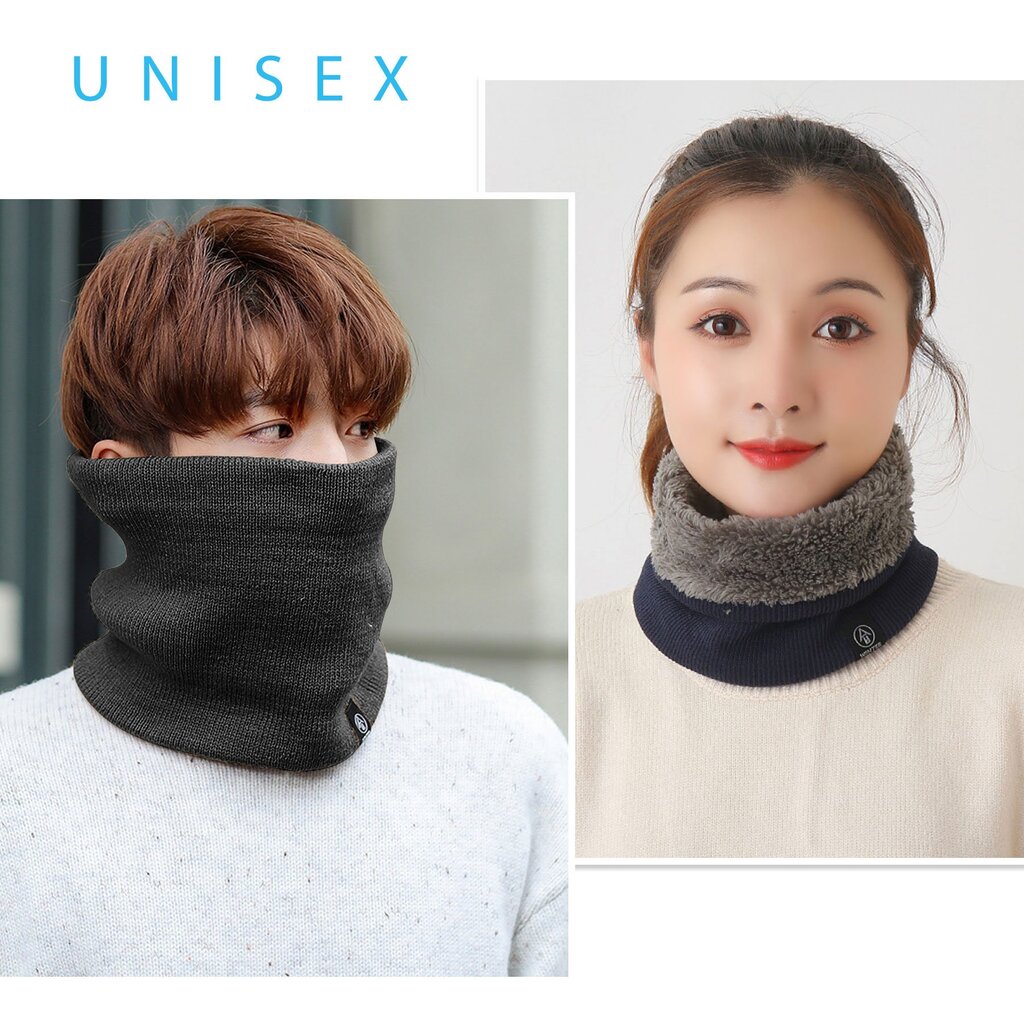 Su.B.dgn Nekwarmer, Heren en Dames, Winter Nek Sjaal, Dubbele Lagen Colsjaal - Uniseks  - Zwart