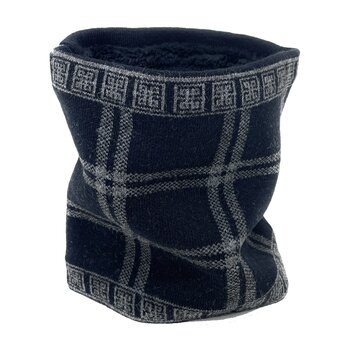 Su.B.dgn Neck Warmer WM2502 -Black Grey P03
