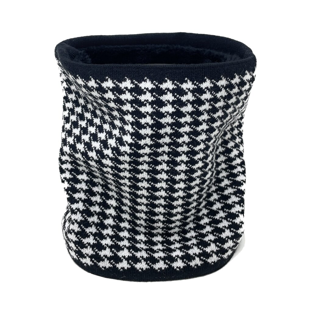 Su.B.dgn Neck Warmer – Winter Gaiter – Warm Double-Layer Knit Tube Scarf for Men & Women – One Size – Black Grey Patten 05